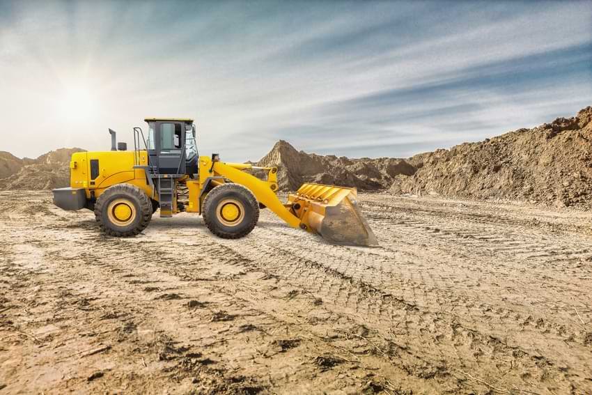 Yellow Wheeled Bulldozer